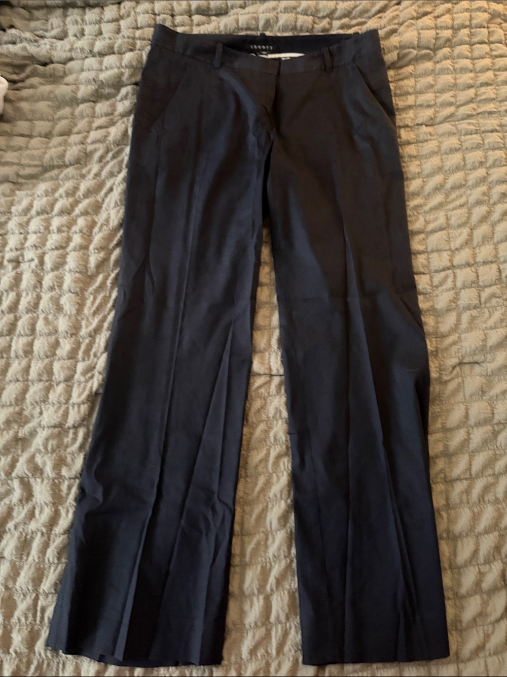 Theory Black Women's Dress Pants - Straight Leg